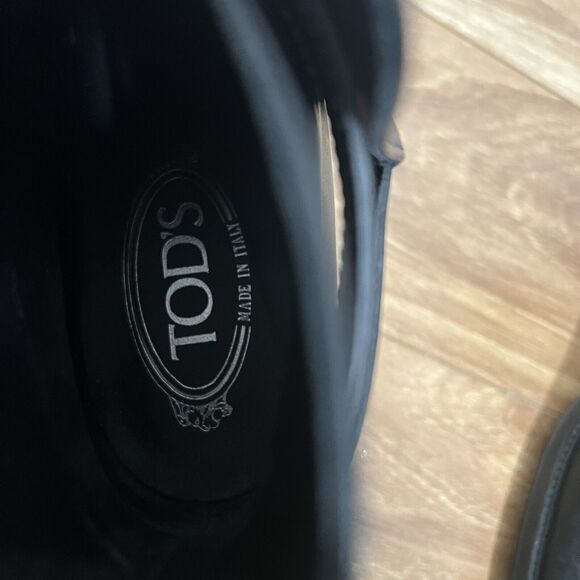 Tods Chelsea Ankle Boots Size 35.5 UK / 5.5 US Black Leather Made In Italy - Picture 7 of 8
